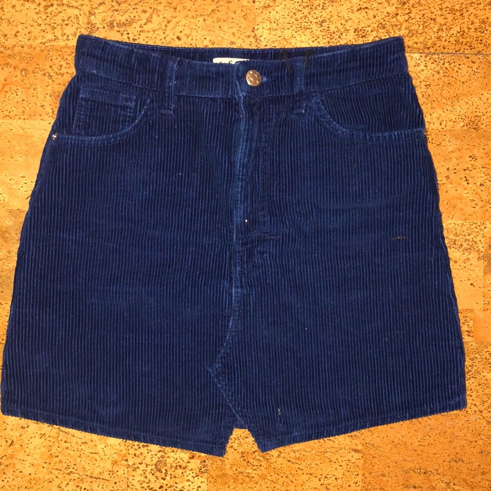 Blue Zara corduroy skirt!